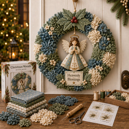 🔥Last Day 50% OFF🎄 3D Fabric Poke Wreath DIY Kit