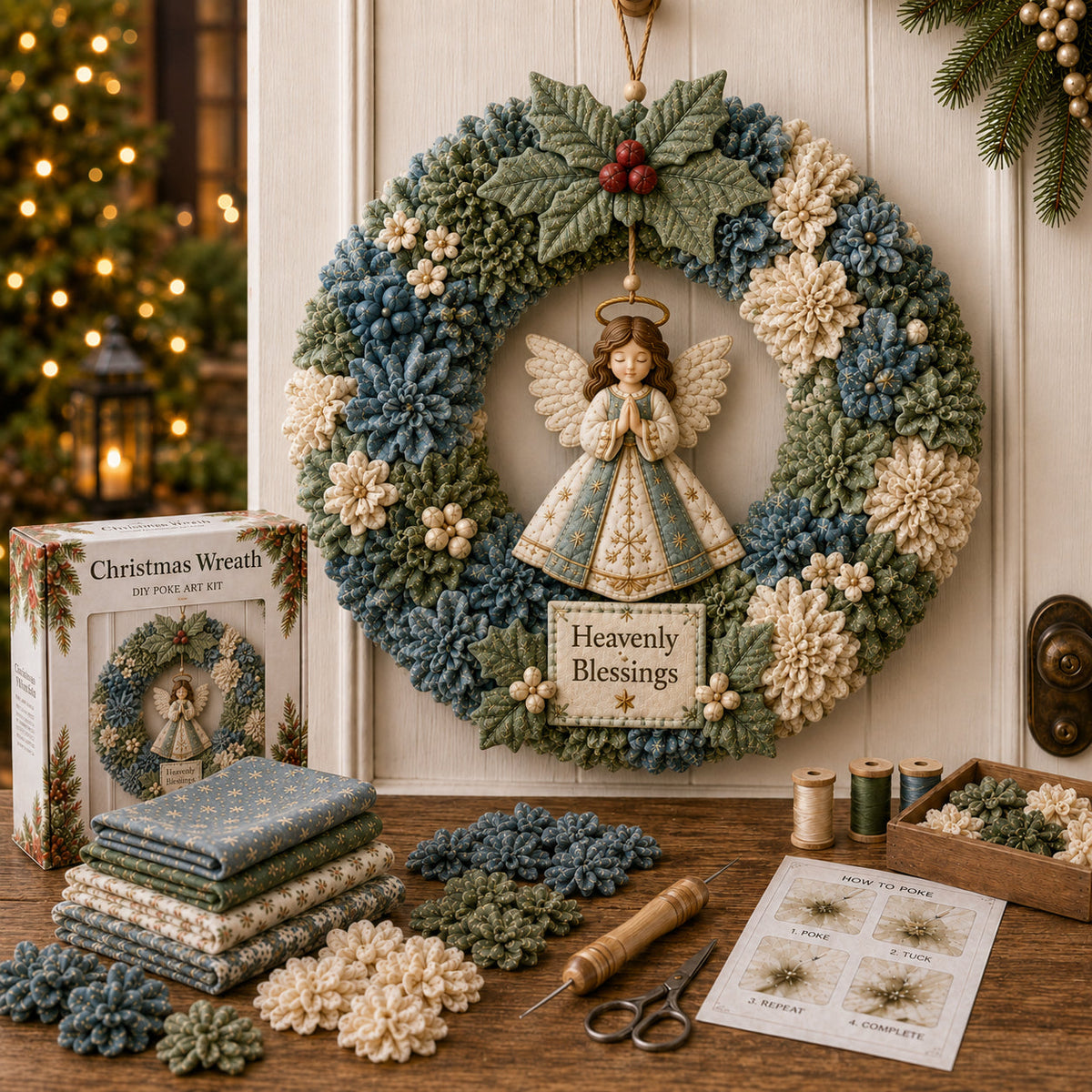 ✨🔥49% Off Last Day 🔥3D Fabric Poke Wreath DIY Kit