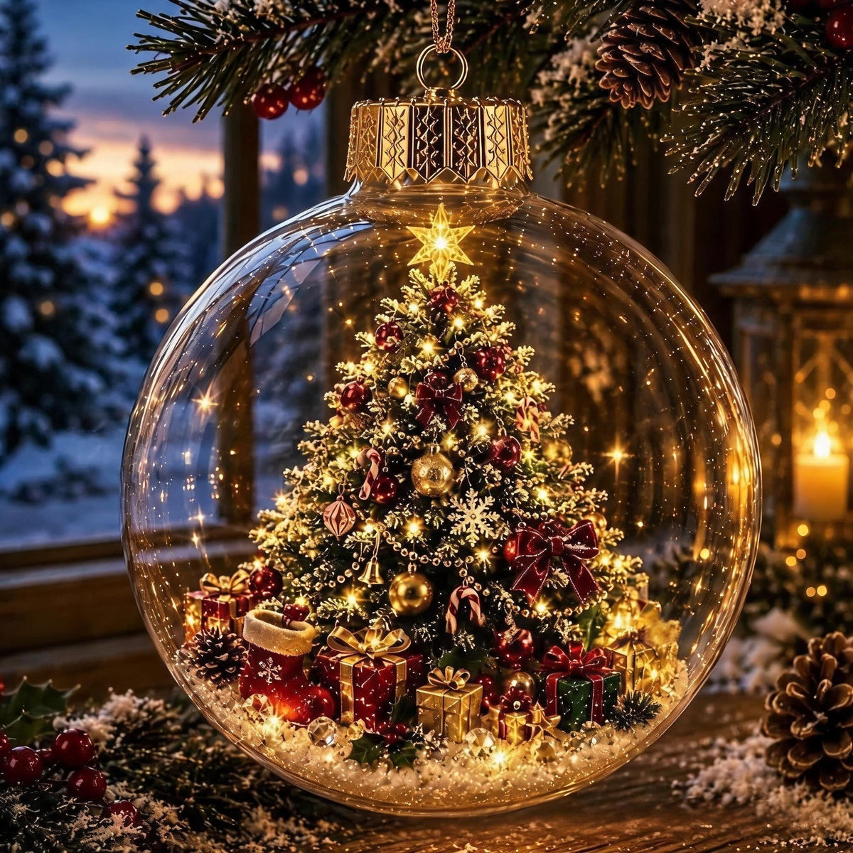 ✨Glowing Christmas Diorama Ornament🎄