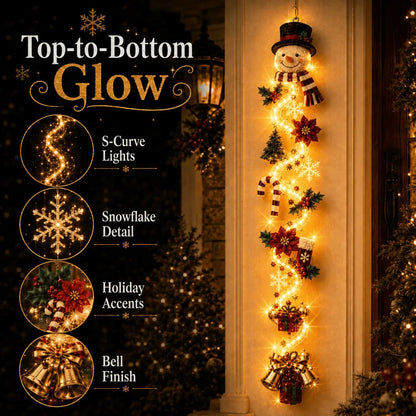 ⏳ Last Day 49% OFF – 🎄Glowing Christmas Door Hanger | 6 Festive Light Designs✨