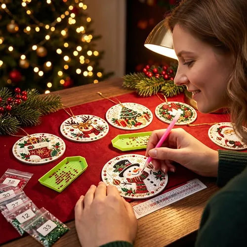 🎁Christmas DIY Diamond Painting Ornaments